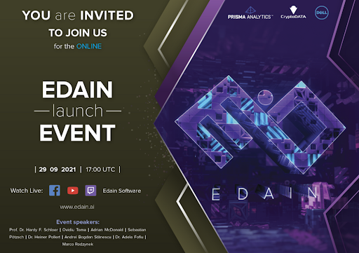 The EAI launch event will be streamed on the Edain website