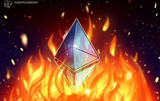 One million ETH worth have been burned since the implementation of EIP-1559 in August