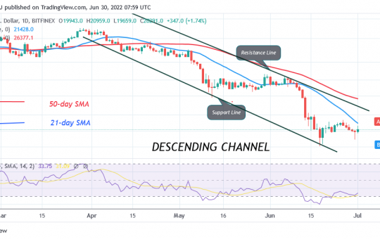 Bitcoin Price Prediction for Today June 30: BTC Is Unstable As It Fluctuates Below $20k