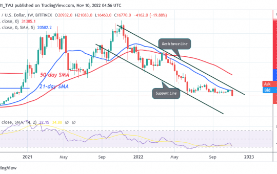 Bitcoin Price Prediction for Today, November 9: BTC Price Plunges to $16.4K