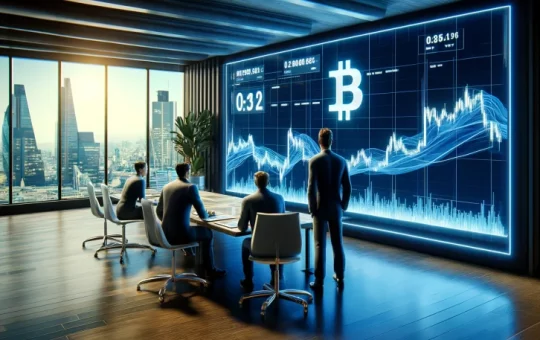 Analysts from Nickel Digital working on crypto indices from an office in London.